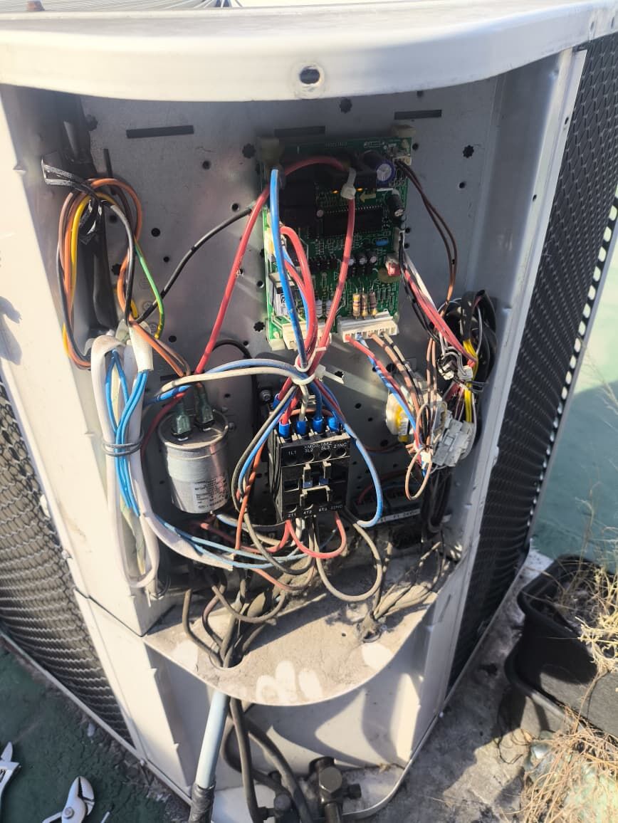 Reparación de placa y contactores